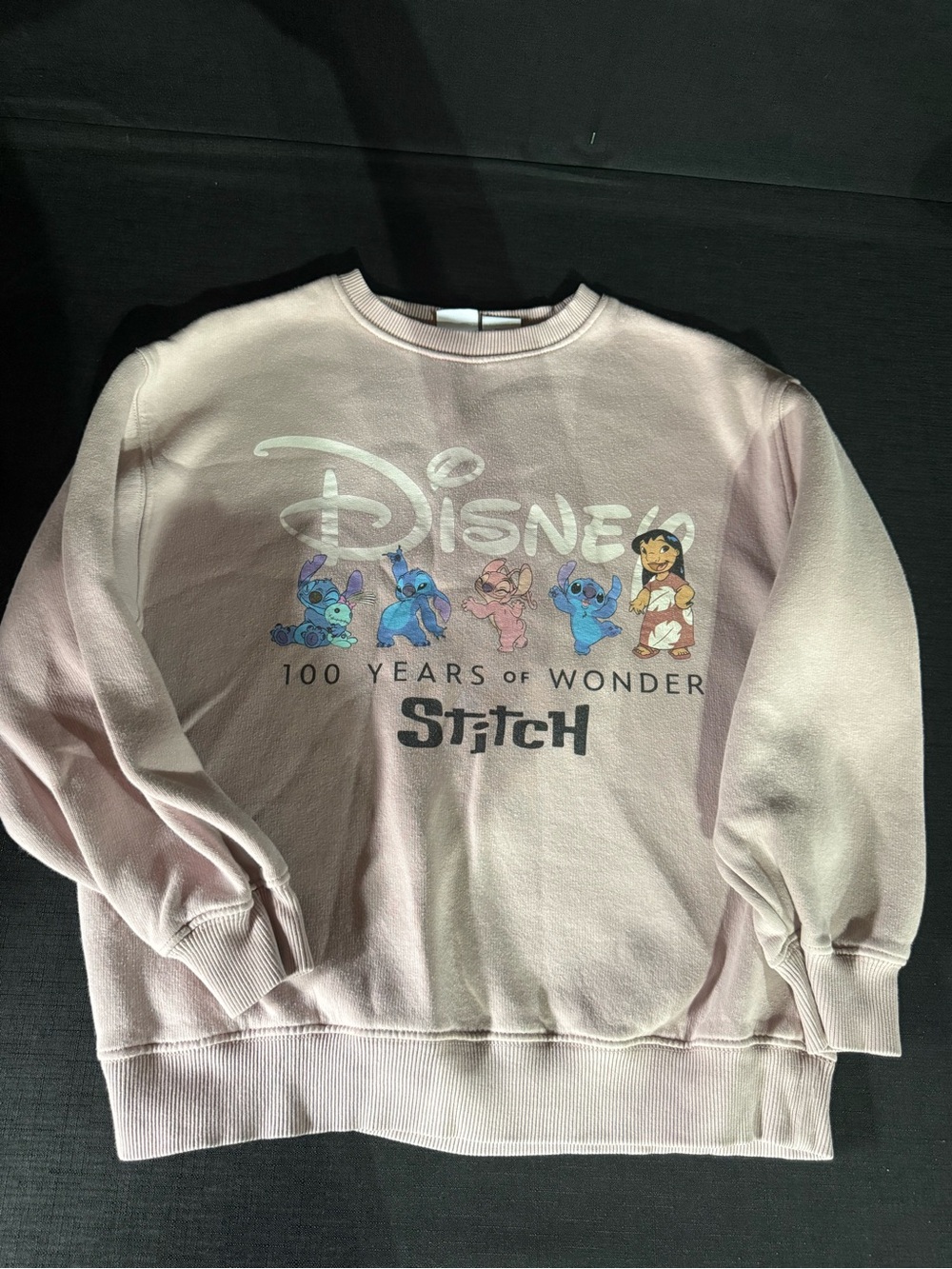 Zara Light Pink Disney Stitch Graphic Sweatshirt